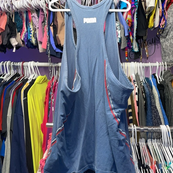 Vintage PUMA blue tank top great shape size small - Picture 4 of 5